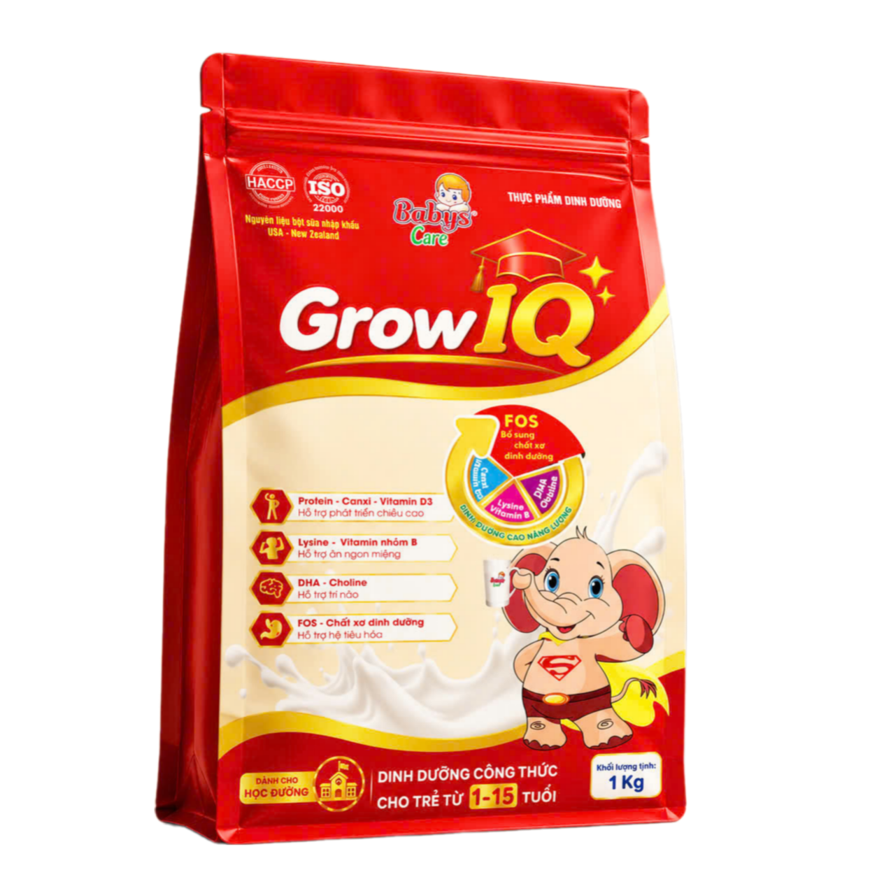 Sữa túi học đường Babys Care Grow IQ